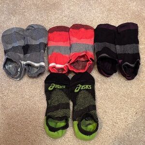 ASICS Women’s Athletic Socks - Gray, Pink, Black, Green